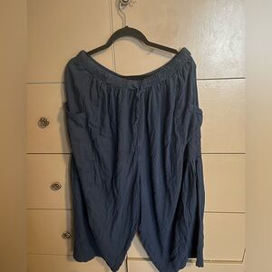 Free People Navy Flowy Pants